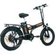 HITWAY Vélo électrique Pliable 20" - E-Bike 7 vitesses - Batterie au Lithium Amovible 36V 11,2Ah - Autonomie 35KM-90KM - Orange-3