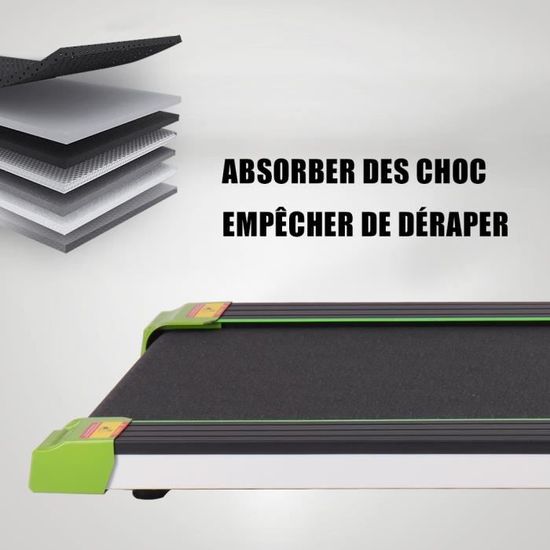 LONTEK 502 tapis de course pliable, fréquence cardiaque, vitesse jusqu’à 10 km / h, 12 programmes