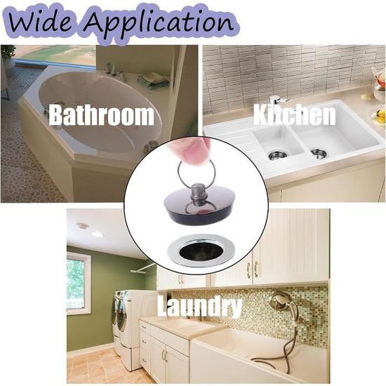 Lot De 4 Bouchons De Vidange En Caoutchouc Beige Pour évier