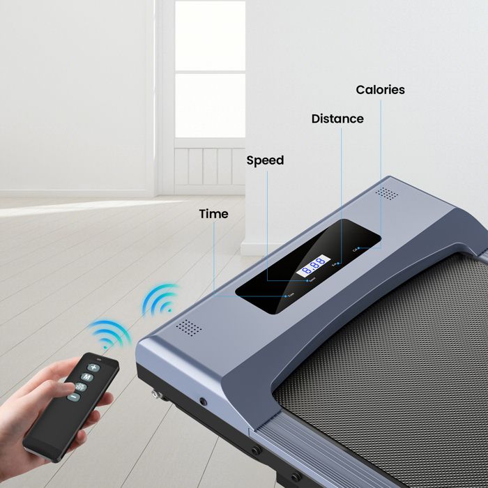 Tapis de Course Pliant et Silencieux - 2.5HP, 6km/h, LED - Télécommande, 120kg Max, Moteur Brushless - Idéal Maison/Bureau - Sport
