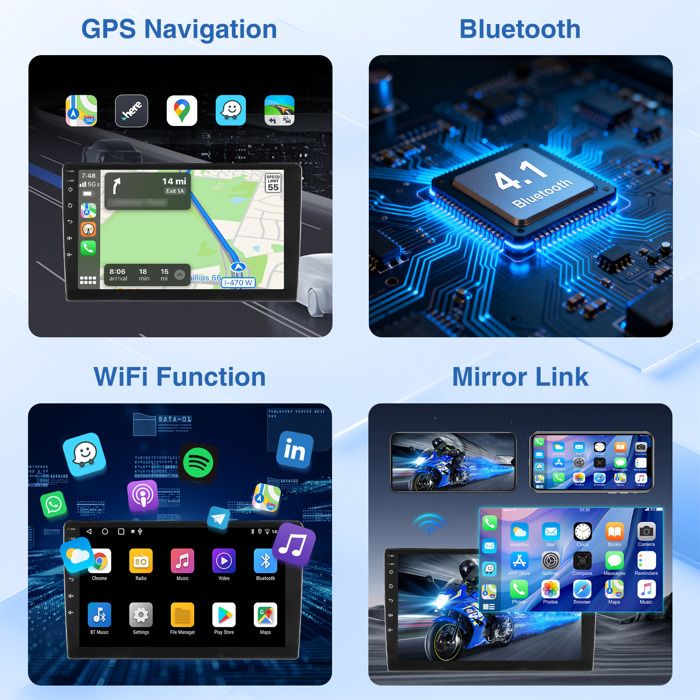MOPECT Autoradio 2 DIN, Écran Tactile 9 pouces Android 15, 4GB+64GB ...