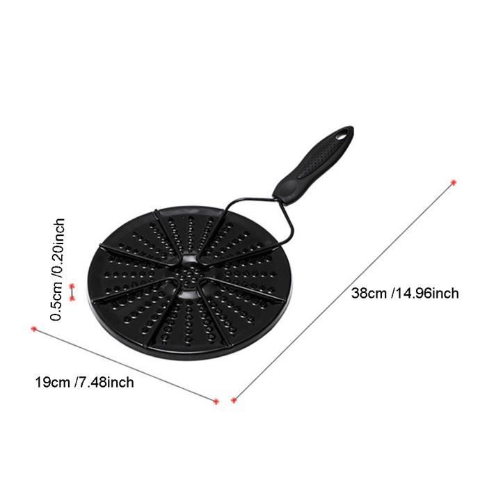 Pack De 2 Diffuseurs De Chaleur En Fonte Pour Plaques De Cuisson Gaz - Poignée Bois Incluse