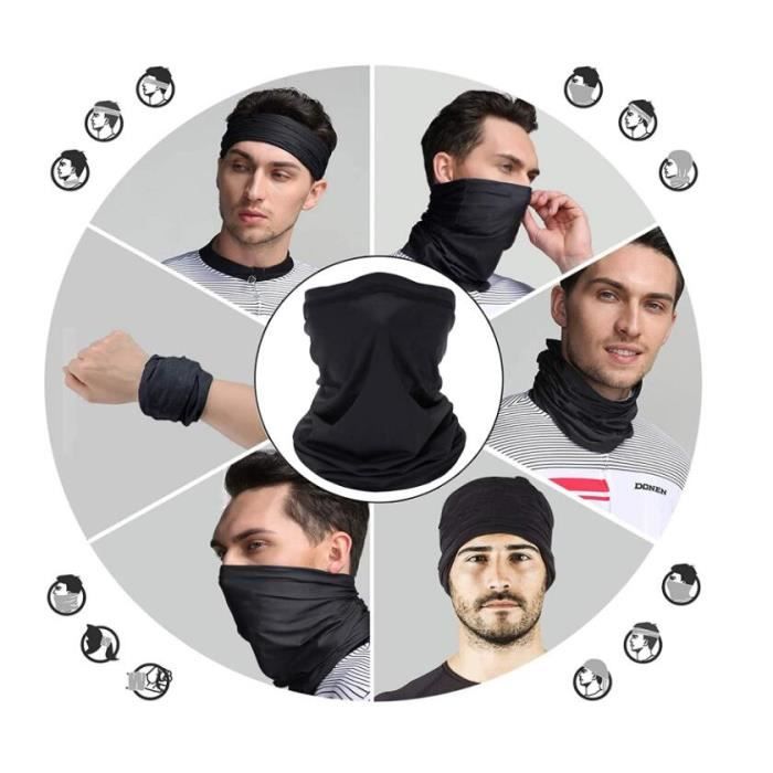 Cache Cou Tubulaire Foulard, Tour de Cou Élastique Multiusage pour