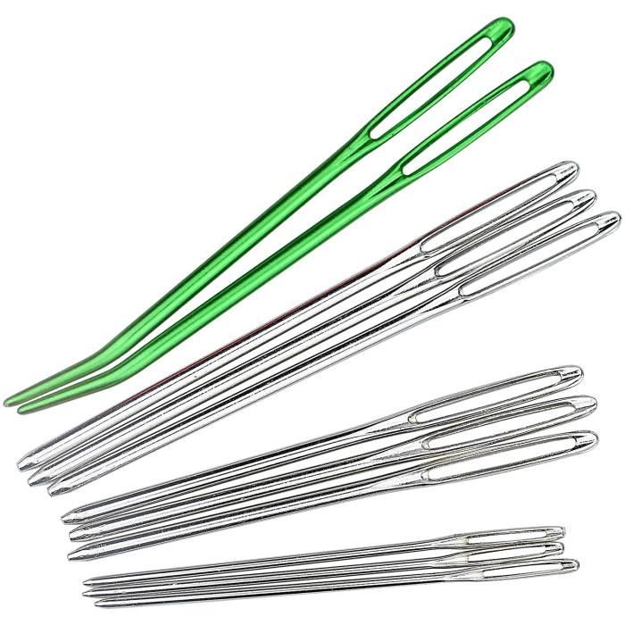 Aiguilles à coudre à gros chas - pour la couture à la main du cuir, la broderie, les tapis, etc. - 10 pièces, 12,5 cm, argentées | Leroy Merlin Aiguilles à coudre à gros chas - pour la couture à la main du cuir, la broderie, les tapis, etc. - 10 pièces, 12,5 cm, argentées | Leroy Merlin