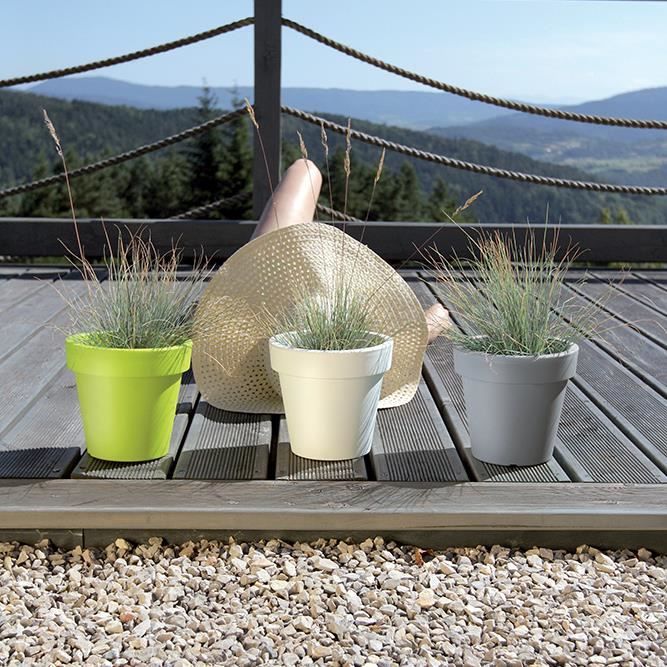 Pot De Fleurs Rond 50 Litres En Plastique Noir - Avec Trous Drainage, Pour Arbres/arbustes | Résistant UV Et Gel - 5
