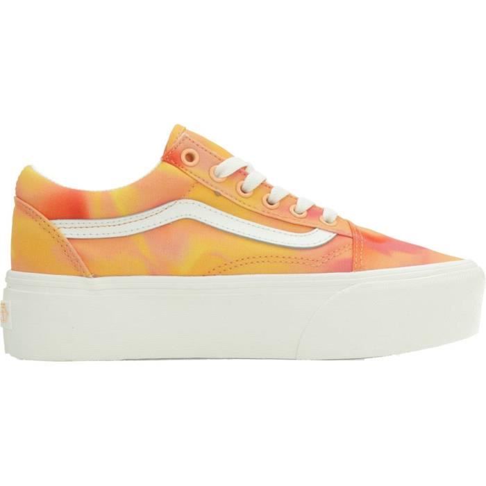 Basket Vans 135080 Orange Femme Textile Adulte Lacets
