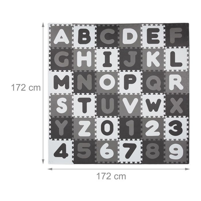 Jouet éducatif - Puzzle tapis mousse Alphabet et chiffres - 36 dalles - Intérieur