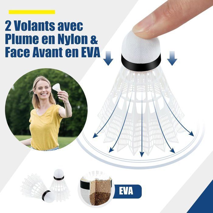 Filet De Badminton Portable 3m Filet Badminton Portable COSTWAY - Set Filet De Badminton Portable 3m Filet Badminton Portable COSTWAY - Set