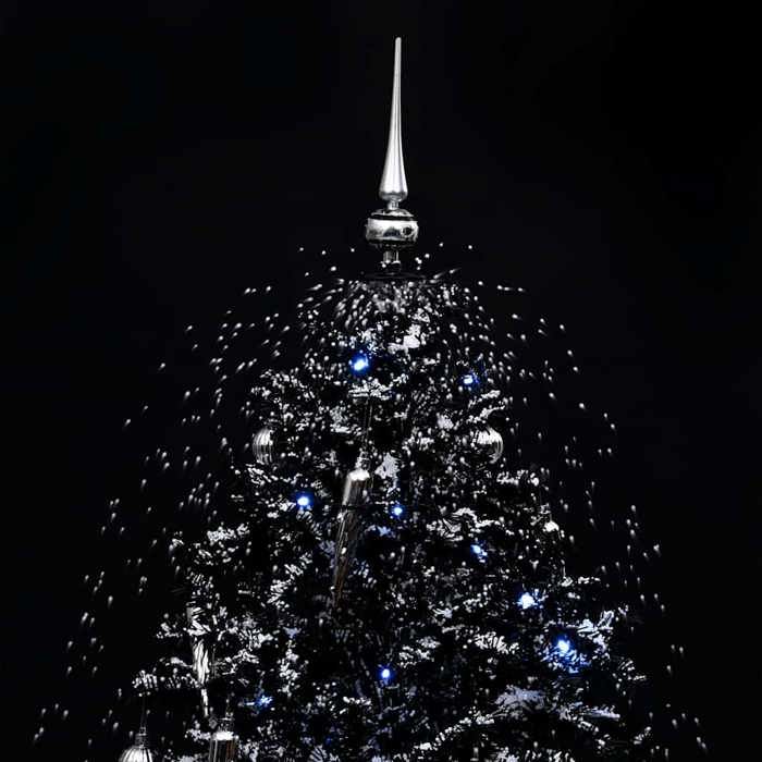 Sapin De Noël Neigeux VidaXL 170 Cm - Avec Effet Chute De Neige, LED Blanches Et Décorations - Base Parapluie - Pour Intérieur - 13