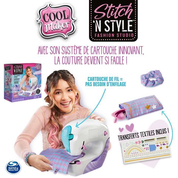 Machine à coudre COOL MAKER Stitch 'N Style Fashion Studio - Idéale pour  débuter la couture - 8 ans et plus - Cdiscount Jeux - Jouets
