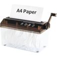 Beiping-A6 Mini Portable Manuel Destructeur de Documents Déchiqueteuse à main coupe droite A321