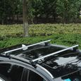 Barres de toit verrouillables pour voiture aluminium 125L x 5.5l x 7H cm gris noir neuf 06-0