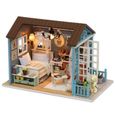Maison de poupée DIY Jouet maison de poupée en bois miniature Jouet meuble-0