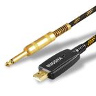 10 BUONI PROPOSITI PORTALI CON TE Câble de guitare en nylon tissé hybride USB pour ordinateur adaptateur compatible Windows et MacOS USB mâle vers prise jack mono TS