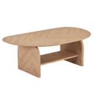 Table basse ovale HOME DELUXE LIARA - Chêne Fishbone