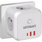 Multiprise Cube Murale, 7 en 1 Chargeur USB Prise avec 3 Sortie AC, 4000W Multiprise électrique avec Interrupteur - ADTOBAST