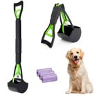 AYYBF Pelle Ramasse Crottes Pliable pour Chien et Chat 80cm avec 90 Sacs Biodégradables pour Caca de Chien