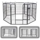 Parc Enclos pour Chiens Métal pour Chiots Animaux Grillage Rongeur Petit Avec Porte 8 Panneaux - zoomundo - XL