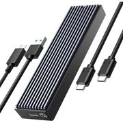 CoolBox Boîtier SSD M2 NMVe Et SSD SATA 2.5 Avec écran Tactile MiniChase PS32, USB3.2 10 Gbps, Aluminium, Formats M.2 2242, 2260 Et 2280, Support UASP, Montage Simple Sans Outils - 10