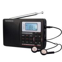 Radio Portable AM/FM/SW DSP Ondes Courtes Retekess V111 avec Réveil et Minuterie de Sommeil (Noir)
