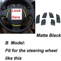 (Modèle B Noir)Remplacement de commutateur de volant de voiture pour BMW série 3 E90 E92 E93 M3-1 série E81 E82 E87 E88-X1 E84 acc