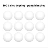 Balles d'entraînement de tennis de table - Marque inconnue - Blanc - ABS nouveau matériel