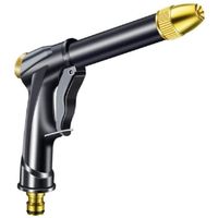 Buse de tuyau d'arrosage haute pression - Robuste rotatif pistolet à eau en laiton - Débit d'eau réglable