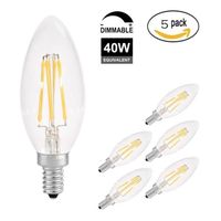 Chandelier Ampoule LED Dimmable E14 Base, 4W=40W 230V 2700K blanc chaud  Lot de 5 LBQ31