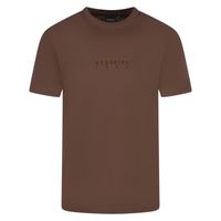 T-shirt coton col rond Redskins marron