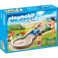 PLAYMOBIL - Family Fun Le Camping - Mini-golf - 46 pièces - Pour enfants de 4 ans et plus