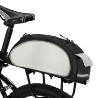 Sacoche de vélo SPRINGOS® 21x40cm avec poignée, 14L résistante à l'eau - Noir/Gris