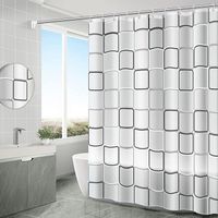 ideau de douche imperméable anti-moisissure, 180 x 180 cm, avec 12 rideaux de douche