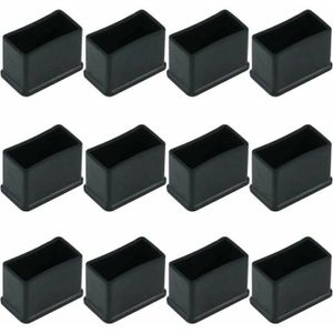 PATIKIL 19mm Protège-Pieds De Chaise Rectangulaire Avec Patin En