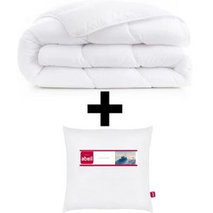 COUETTE Pack oreiller et Couette de lit premium tempérée 350g blanc Aerelle soft flex ABEIL Dimension - 140x200, OREILLER - 1 OREILLER