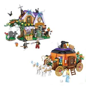 ASSEMBLAGE CONSTRUCTION 1134 1233 Pas de boîte - LOZ-Mini cabane d'Halloween pour enfants, briques de décoration créatives, maison de