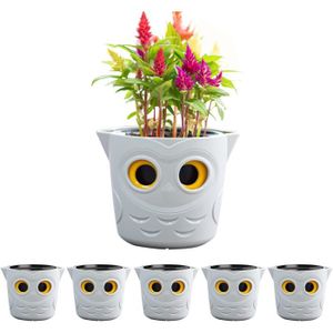 POT DE FLEUR Lot de 6 pots de fleurs de 8,9 cm à auto-arro pour