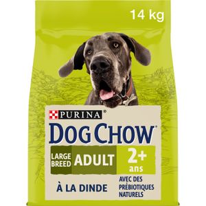 CROQUETTES DOG CHOW Chien Adult Large Breed avec de la Dinde - 14 KG - Croquettes pour chien adulte