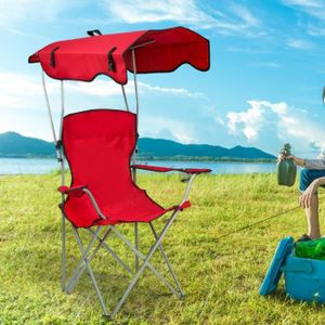 CHAISE DE CAMPING JEOBEST FAUTEUIL DE CAMPING-  chaise de camping- Rouge- 50* 50* 120cm- Acier+ tissu Oxford