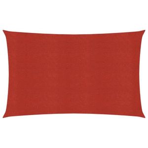 VOILE D'OMBRAGE vidaXL Voile d'ombrage 160 g/m² Rouge 4x6 m PEHD