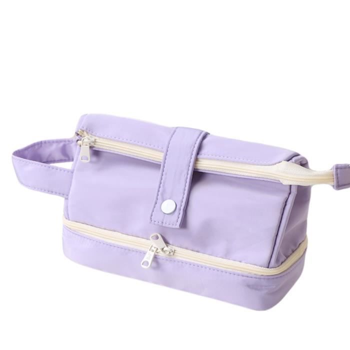 Trousse à stylo,Petite trousse à crayons en cuir PU pour filles,sac  cosmétique,durable,fermeture éclair,poudres de - kaki foncé - Cdiscount  Bagagerie - Maroquinerie