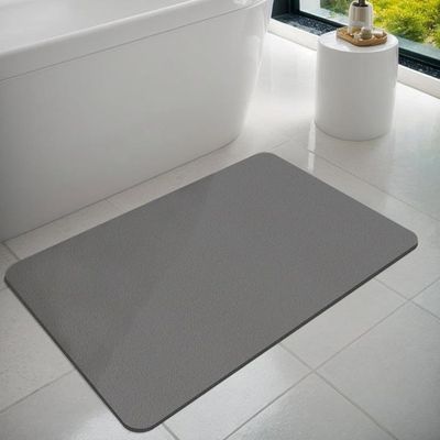 Tapis De Bain Antidérapant Et Super Absorbant ZICRO - 40x60 Cm, Gris, Pour Salle De Bain Et Douche