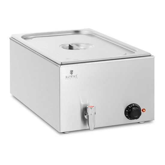 Royal Catering Chauffe-Plat Pro GN 1/2 + 2x GN 1/4 - 9L - 2 Brûleurs Pâte à Brûler