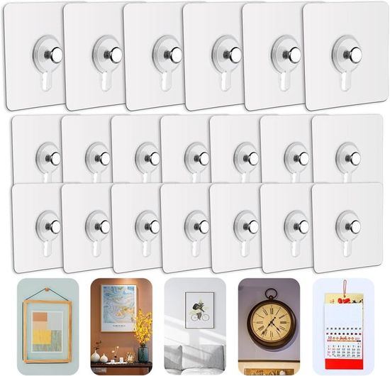 4 Anneaux De Suspension Pour Tableaux Et Cadres | Acier Inoxydable, Avec Vis | Fixation Murale Solide | Pour Photos, Miroirs, œuvres D'art - 3