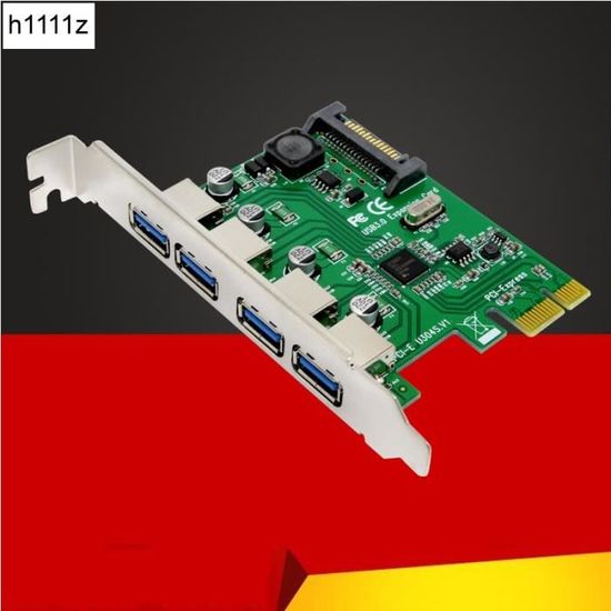 Carte PCI Express Vers 4 Ports USB 3.0 – Extension Pour PC, Compatible Slots PCIE X1, X4, X8, X16, VIA805