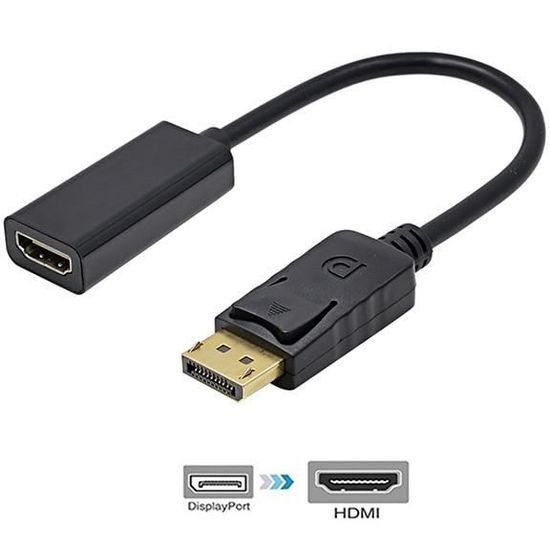Adaptateur UGREEN DisplayPort vers HDMI 4K 60Hz mâle vers femelle  convertisseur DP vers HDMI cordon d
