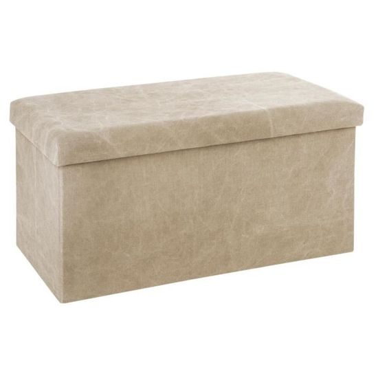 Atmosphera - Pouf En Tissu Bouclette Sevi Ambre - L 41 X P 35,5 X