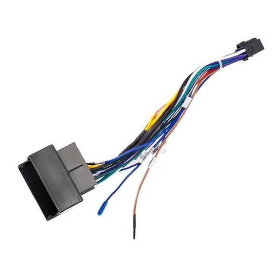 Câble de démarrage,Adaptateur Autoradio iso, Adaptateur de Câble 16 Broches  vers ISO, Connecteur ISO, Harnais de [F786944778] - Cdiscount Auto