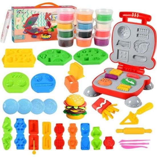 Ensemble d'outils de moule en pâte à modeler pour enfants Machine à  hamburger Cadeau pour enfants de Noël Jeux d'apprentissage - Cdiscount Jeux  - Jouets