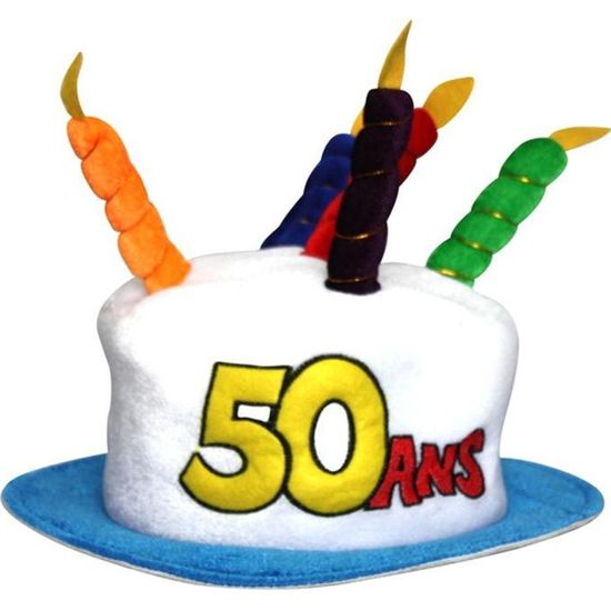 Chapeau Gateau Anniversaire 50 Ans Achat Vente Chapeau Perruque Cdiscount