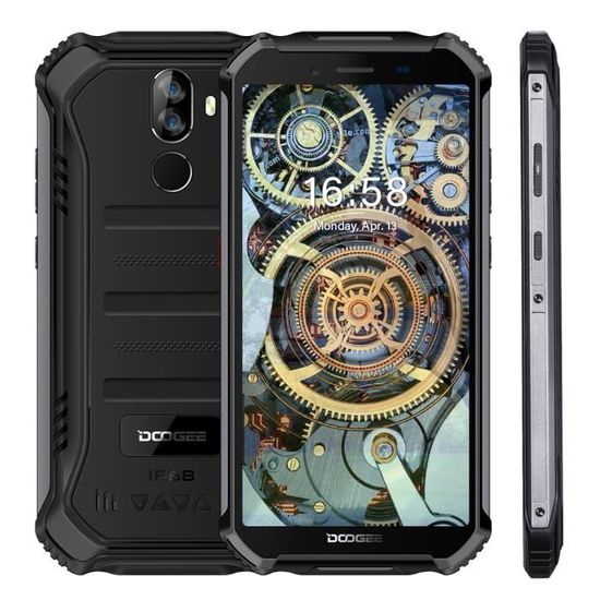 Smartphone Robuste DOOGEE S40 Pro 64Go IP68 Etanche 5.5" 4650mAh Android 10 13MP NFC GPS Double SIM - Noir